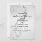 Elegant Marble Rehearsal Dinner Invitation Kaart (Voorkant)