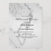 Elegant Marble Rehearsal Dinner Invitation Kaart (Voorkant / Achterkant)