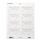 Elegant Marble Roos Gold Moderne Business Shipping Etiket (Full Sheet)