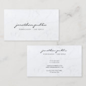 Elegant Marble Simple Template Script Profile Visitekaartje (Voorkant / Achterkant)