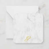 Elegant Marble Sjabloon Gold Handgeschreven naam (Achterkant)