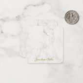 Elegant Marble Sjabloon Gold Handgeschreven naam (Voorkant / Achterkant in situ)