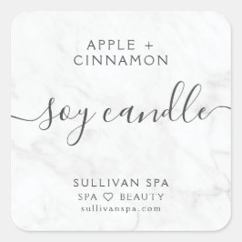 Elegant Marble Soy Candle Label