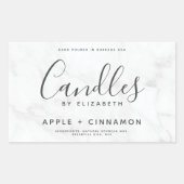 Elegant Marble Soy Candle Label (Voorkant)
