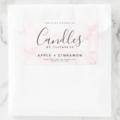 Elegant Marble Soy Candle Rechthoekige Sticker (Tas)