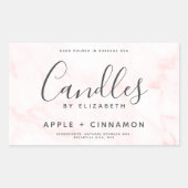 Elegant Marble Soy Candle Rechthoekige Sticker (Voorkant)