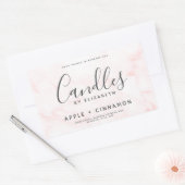 Elegant Marble Soy Candle Rechthoekige Sticker (Envelop)