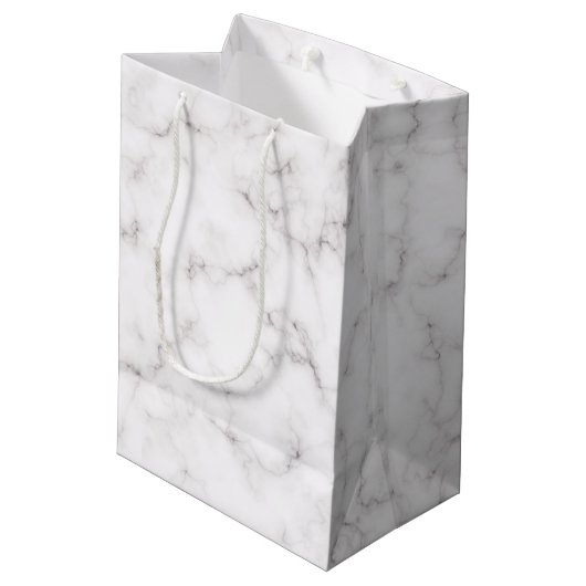 Elegant Marble-stijl Medium Cadeauzakje (Achterkant Gekanteld)