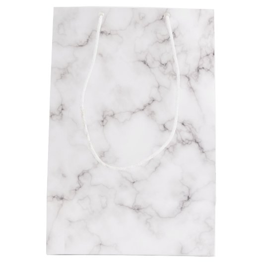 Elegant Marble-stijl Medium Cadeauzakje (Achterkant)