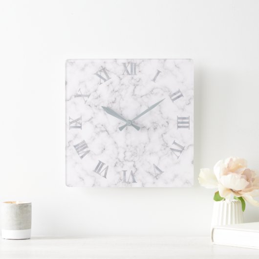 Elegant Marble-stijl Vierkante Klok (Huis)