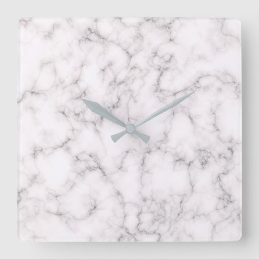 Elegant Marble-stijl Vierkante Klok (Voorkant)