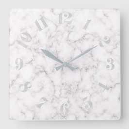 Elegant Marble-stijl Vierkante Klok