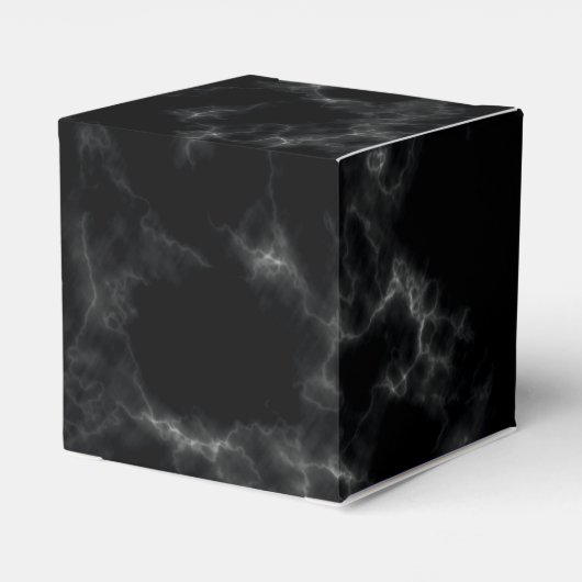 Elegant Marble-stijl - zwart Bedankdoosjes (Achterkant)