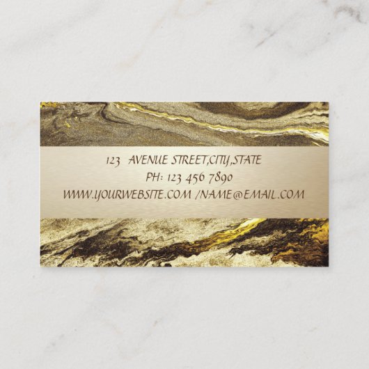 Elegant Marble Stone Stripe Visitekaartje (Achterkant)