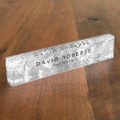 Elegant Marble Stone Texture Professional Naambordje (Zijkant)