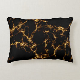 Elegant Marble style3 - Black Gold Accent Kussen