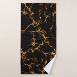 Elegant Marble style3 - Black Gold Badhanddoek