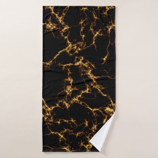 Elegant Marble style3 - Black Gold Badhanddoek (Badhanddoek)