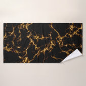 Elegant Marble style3 - Black Gold Badhanddoek (Badhanddoek)