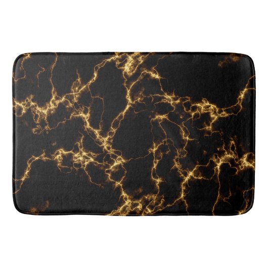Elegant Marble style3 - Black Gold Badmat (Voorkant)