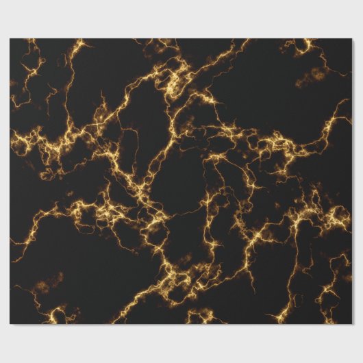 Elegant Marble style3 - Black Gold Cadeaupapier (Vlak)