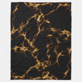 Elegant Marble style3 - Black Gold Fleece Deken (Voorkant)