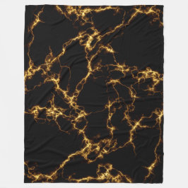 Elegant Marble style3 - Black Gold Fleece Deken