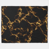 Elegant Marble style3 - Black Gold Fleece Deken (Voorkant (Horizontaal))