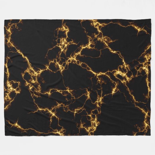 Elegant Marble style3 - Black Gold Fleece Deken (Voorkant (Horizontaal))