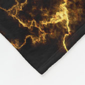 Elegant Marble style3 - Black Gold Fleece Deken (Hoek)
