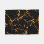 Elegant Marble style3 - Black Gold Fleece Deken (Voorkant (Horizontaal))