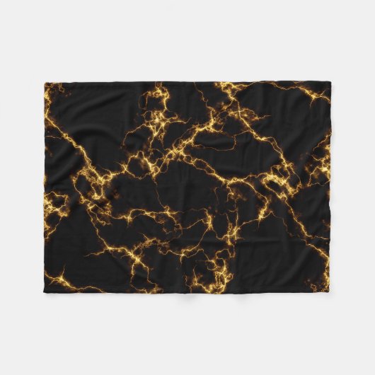 Elegant Marble style3 - Black Gold Fleece Deken (Voorkant (Horizontaal))
