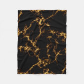 Elegant Marble style3 - Black Gold Fleece Deken (Voorkant)