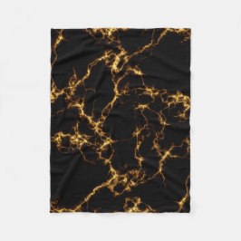 Elegant Marble style3 - Black Gold Fleece Deken
