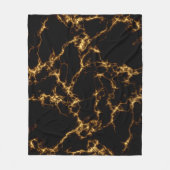 Elegant Marble style3 - Black Gold Fleece Deken (Voorkant)