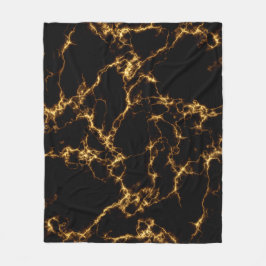 Elegant Marble style3 - Black Gold Fleece Deken