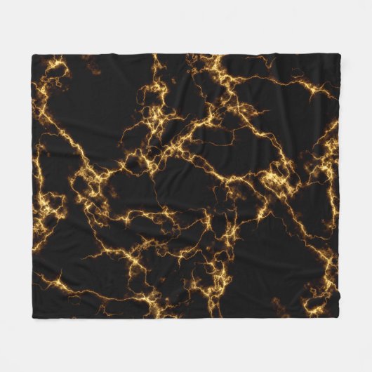 Elegant Marble style3 - Black Gold Fleece Deken (Voorkant (Horizontaal))