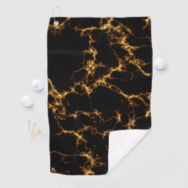 Elegant Marble style3 - Black Gold Golfhanddoek