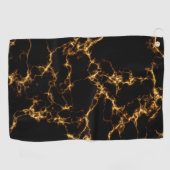 Elegant Marble style3 - Black Gold Golfhanddoek (Horizontaal)