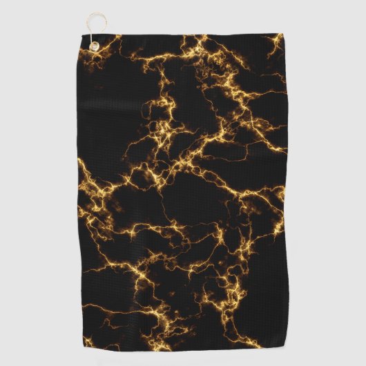 Elegant Marble style3 - Black Gold Golfhanddoek (Voorkant)
