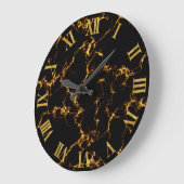 Elegant Marble style3 - Black Gold Grote Klok (Hoek)
