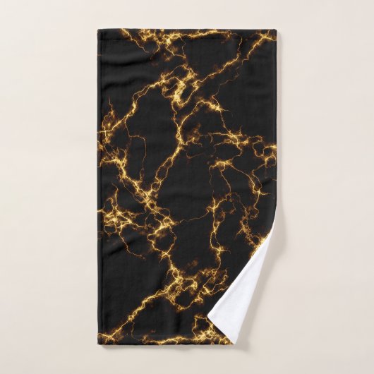 Elegant Marble style3 - Black Gold Handdoek (Handdoek)