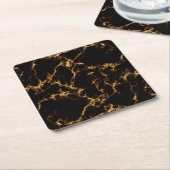 Elegant Marble style3 - Black Gold Kartonnen Onderzetters (Schuin)