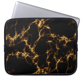 Elegant Marble style3 - Black Gold Laptop Sleeve
