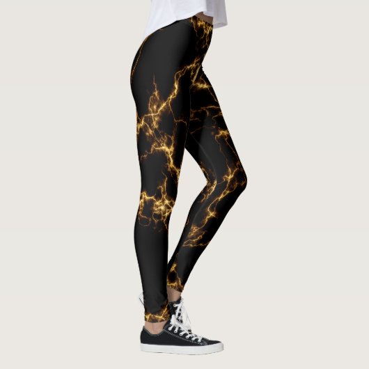 Elegant Marble style3 - Black Gold Leggings (Rechts)