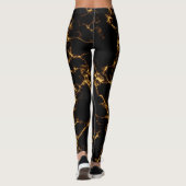 Elegant Marble style3 - Black Gold Leggings (Achterkant)