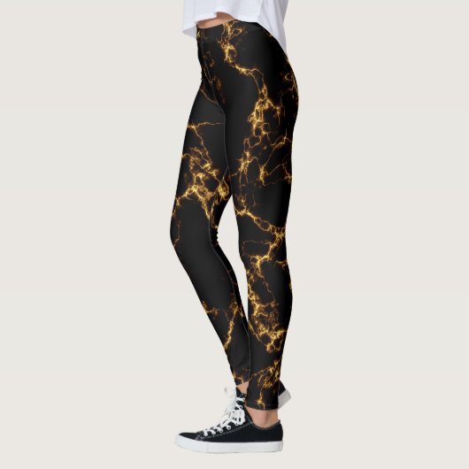 Elegant Marble style3 - Black Gold Leggings (Links)