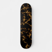 Elegant Marble style3 - Black Gold Skateboard (Voorkant)