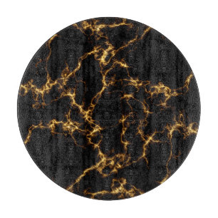 Elegant Marble style3 - Black Gold Snijplank