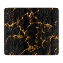 Elegant Marble style3 - Black Gold Snijplank